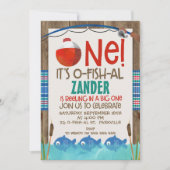 Oフィッシュは1人の誕生日パーティーの招待状に参加しました 招待状 (正面)