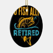 Oフィッシュアリー退職した魚釣りおもしろい退職 セラミックオーナメント (右)
