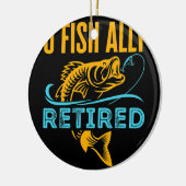 Oフィッシュアリー退職した魚釣りおもしろい退職 セラミックオーナメント (左)