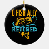 Oフィッシュアリー退職した魚釣りおもしろい退職 セラミックオーナメント (裏面)