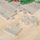 Oホーリーナイトシートミュージッククリスマスリース ジグソーパズル (側面)