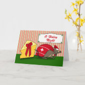 Oホーリー・ナイト、スメリーイスマス、マウス、チーズ カード (黄色い花)