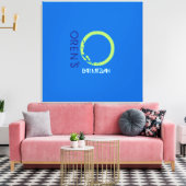 Oモノグラムイニシャルバーバルミツワーサインインボード キャンバスプリント (インサイチュ (リビング))