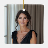 Oモノグラムエレガントクリスマス装飾品 セラミックオーナメント (裏面)