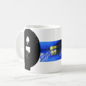 OモノグラムタイポグラフィグランジックMag コーヒーマグカップ (正面左)