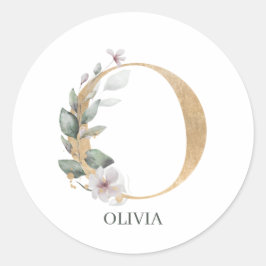 Oモノグラムフローラ パーソナライズされた ラウンドシール