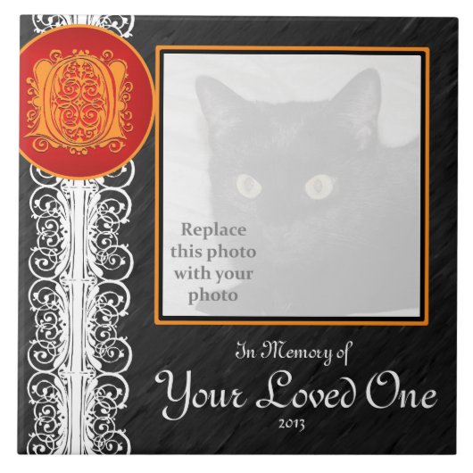 Oモノグラム"あなたの愛する人のメモリ内"タイル タイル (正面)