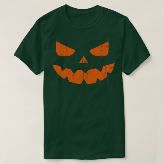oランタン不気味ハロウィンカボチャ顔 tシャツ (デザイン正面)