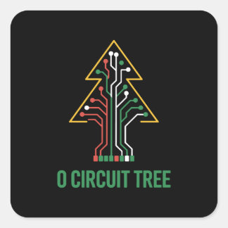 O回路ツリー クリスマス エンジニア ホリデー スクエアシール