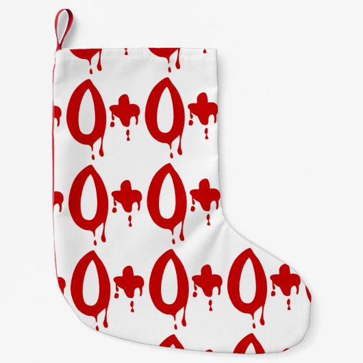 O型陽性 #ホラー病院 スモールクリスマスストッキング (正面)