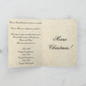 O夜神の歌の賛美歌の叙情詩のクリスマスカード シーズンカード (内部)