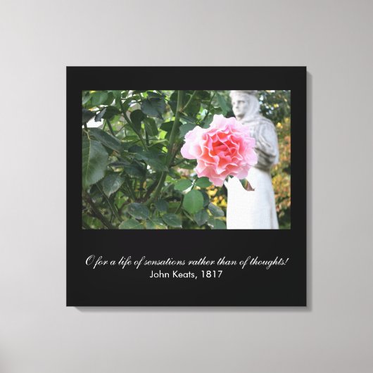 O感覚の人生(Keats引用文) キャンバスプリント (正面)