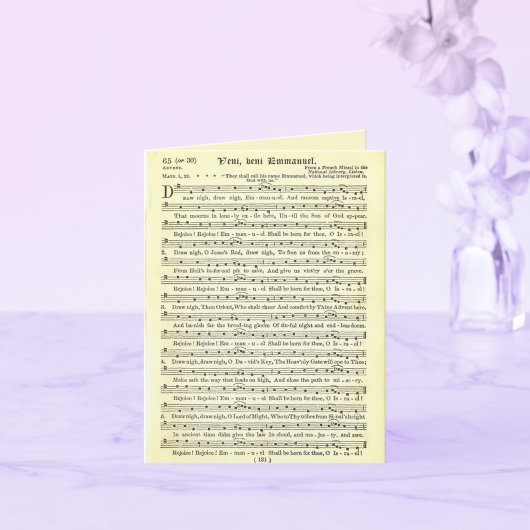 「O来、O、来Emmanuel」アドベントのグリーティングカード カード