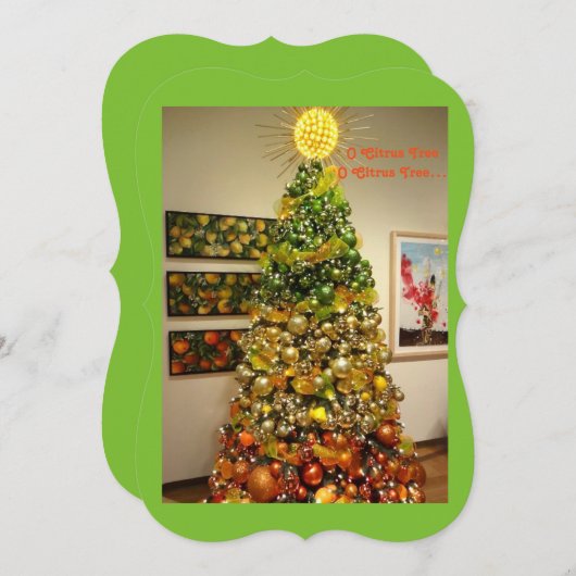 O柑橘類の木の写真フロリダからのクリスマスカード シーズンカード (正面/裏面)