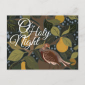 O梨の木のポストカードに聖なる夜のパトリッジ ポストカード (正面)