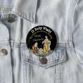 O神聖な夜のベビーイエスクリスマスボタン 缶バッジ (インサイチュ)