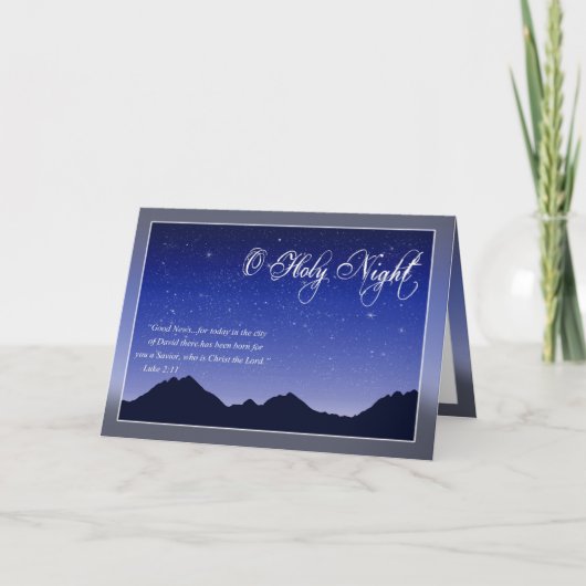 O神聖な夜クリスマスカード シーズンカード (正面)