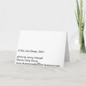 O私達はヒツジを好みます カード (裏面)