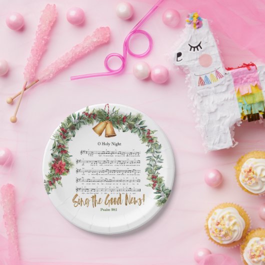 O聖なる夜のエレガントキリスト教の聖降誕祭 ペーパープレート (パーティー)