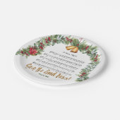 O聖なる夜のエレガントキリスト教の聖降誕祭 ペーパープレート (アングル)