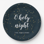 O聖なる夜のクリスマススター ペーパープレート (正面)