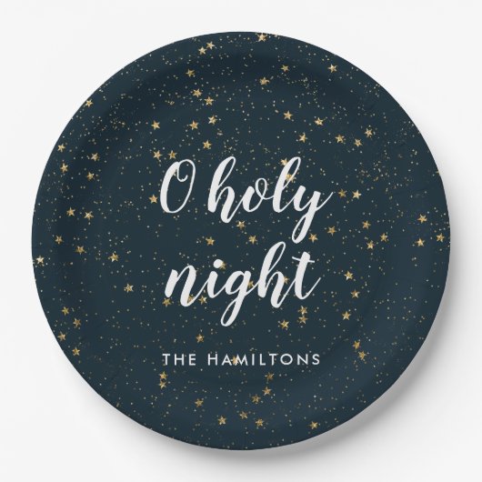 O聖なる夜のクリスマススター ペーパープレート (正面)