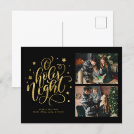 O聖なる夜のスクリプファンシート2フォトコラージュ シーズンポストカード