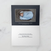 O聖なる夜の写真クリスマス誕生のお知らせ カード (内部)