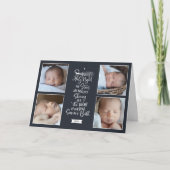 O聖なる夜の写真クリスマス誕生のお知らせ カード (正面)