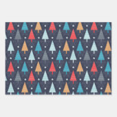 O聖なる夜の写真コラージュのクリスマスツリーパターン ラッピングペーパーシート (正面3)