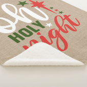 O聖なる夜の宗教的なクリスマスシェルパ毛布 シェルパブランケット (3/4)