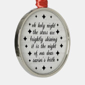 O聖なる夜の宗教的なクリスマスメタルオーナメント メタルオーナメント (右)