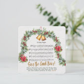 O聖なる夜の宗教的なクリスマス出生賛美歌 シーズンカード (スタンド正面)