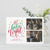 O聖なる夜手書写真ホリデーカード シーズンカード (スタンド正面)