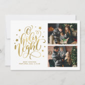 O聖なる夜手書写真ホリデーカード シーズンカード (正面)