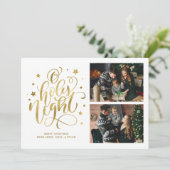 O聖なる夜手書写真ホリデーカード シーズンカード (スタンド正面)