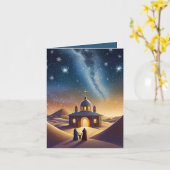 O聖夜クリスマス カード (黄色い花)