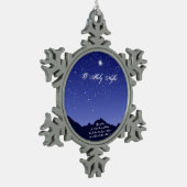 O聖夜クリスマス スノーフレークピューターオーナメント (左)