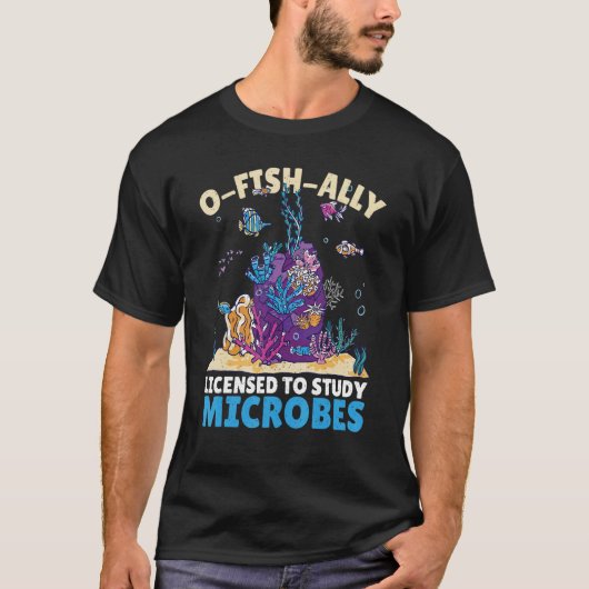 O魚の同盟国は勉強微生物学に認可 Tシャツ (正面)