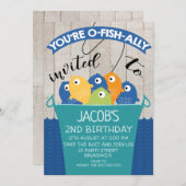 O魚同盟国によって招待されられる男の子の誕生日の招待状 招待状 (正面/裏面)