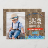 O魚Alは写真カード感謝していしています サンキューカード (正面/裏面)