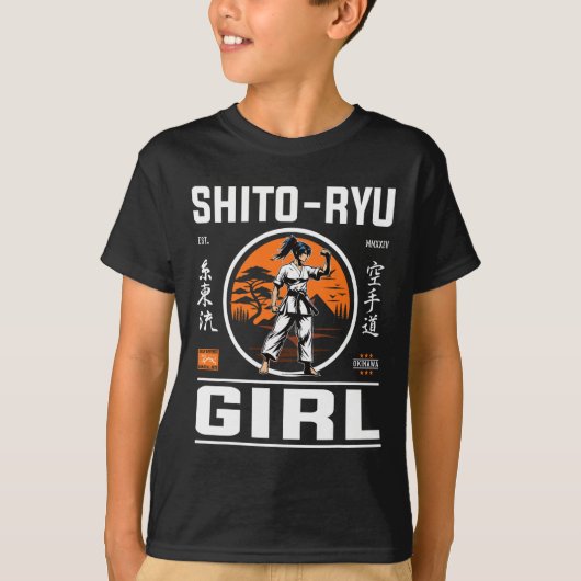 O龍女の精度とスタイルで空手デザイン! Tシャツ (正面)