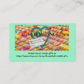 o0oのそうかわいらしいジュエリー-紀元前のILoveMyKnitsNCrafts 名刺 (裏面)