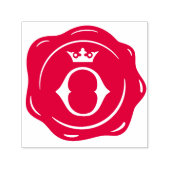 O -アンティークワックスシールゴシック王冠イニシャル文字 セルフインキングスタンプ (デザイン)