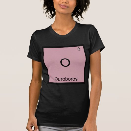 O - ウロボロス おもしろ化学元素シンボルTシャツ Tシャツ (正面)