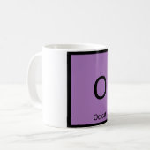 O - オシキャット 化学元素周期表 コーヒーマグカップ (正面左)
