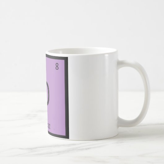 O - オシキャット 化学元素周期表 コーヒーマグカップ (右)