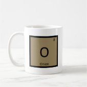 O – オニオンベジタブルケミストリー周期表 コーヒーマグカップ (左)