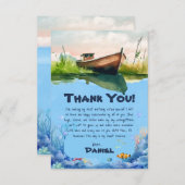 O – フィッシュアリーワン魚釣りフラットサンキューカード サンキューカード (正面/裏面)