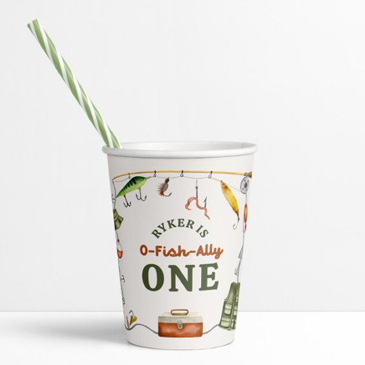 O – フィッシュアリー誕生日紙カップ 紙コップ